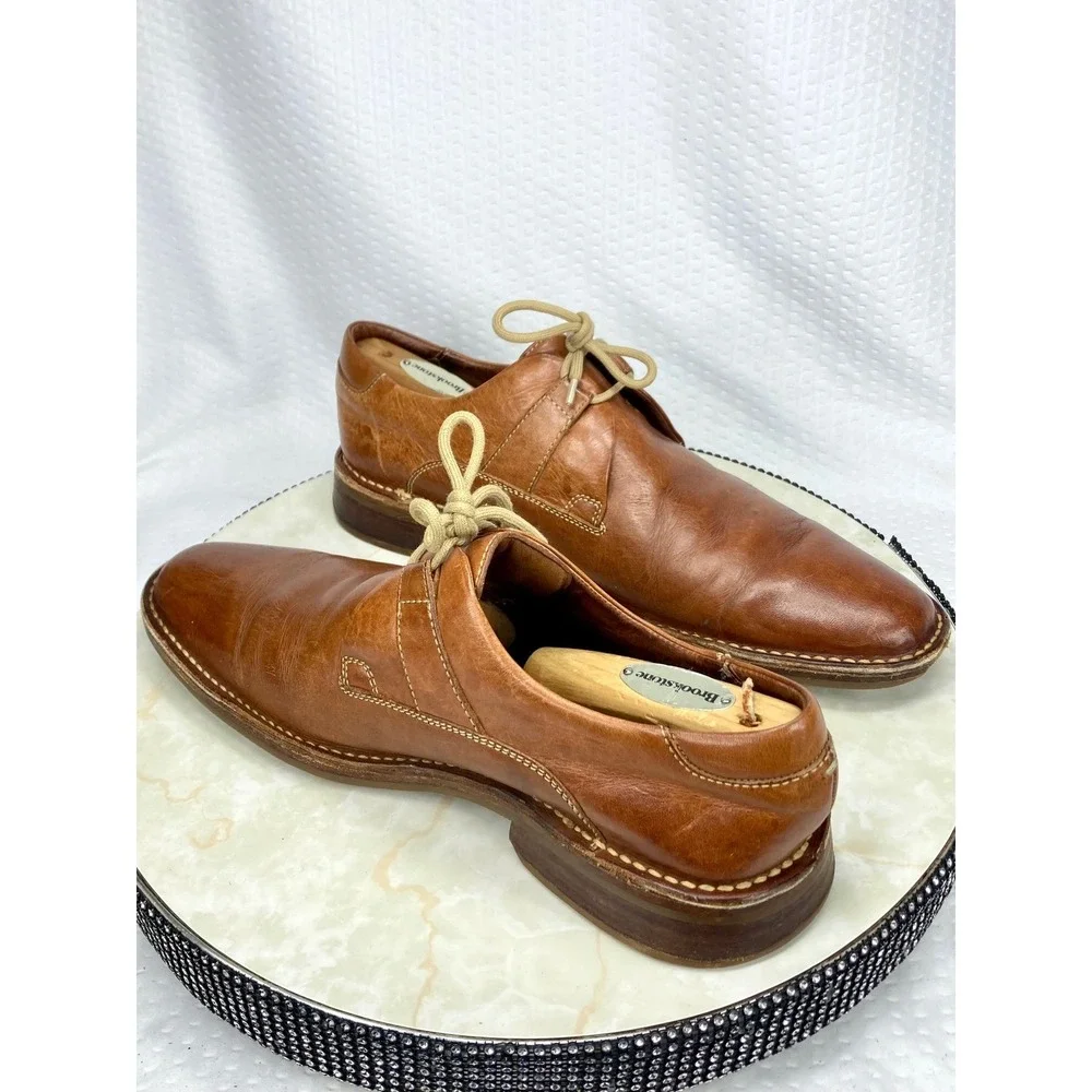 Cole Haan Leather Lace Up Derby Dress Shoes Mens 9.5 Brown Professional Preppy